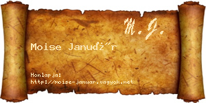 Moise Január névjegykártya